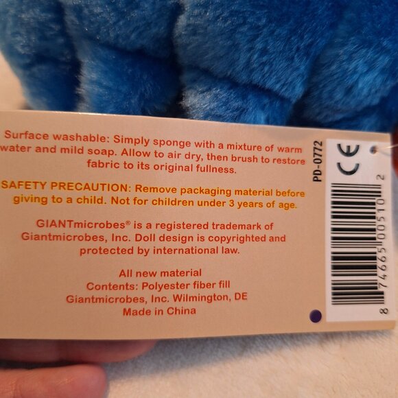 New! Giant Microbes Waterbear‎ Plush Scientific Bacteria Learning Toy - Picture 4 of 7